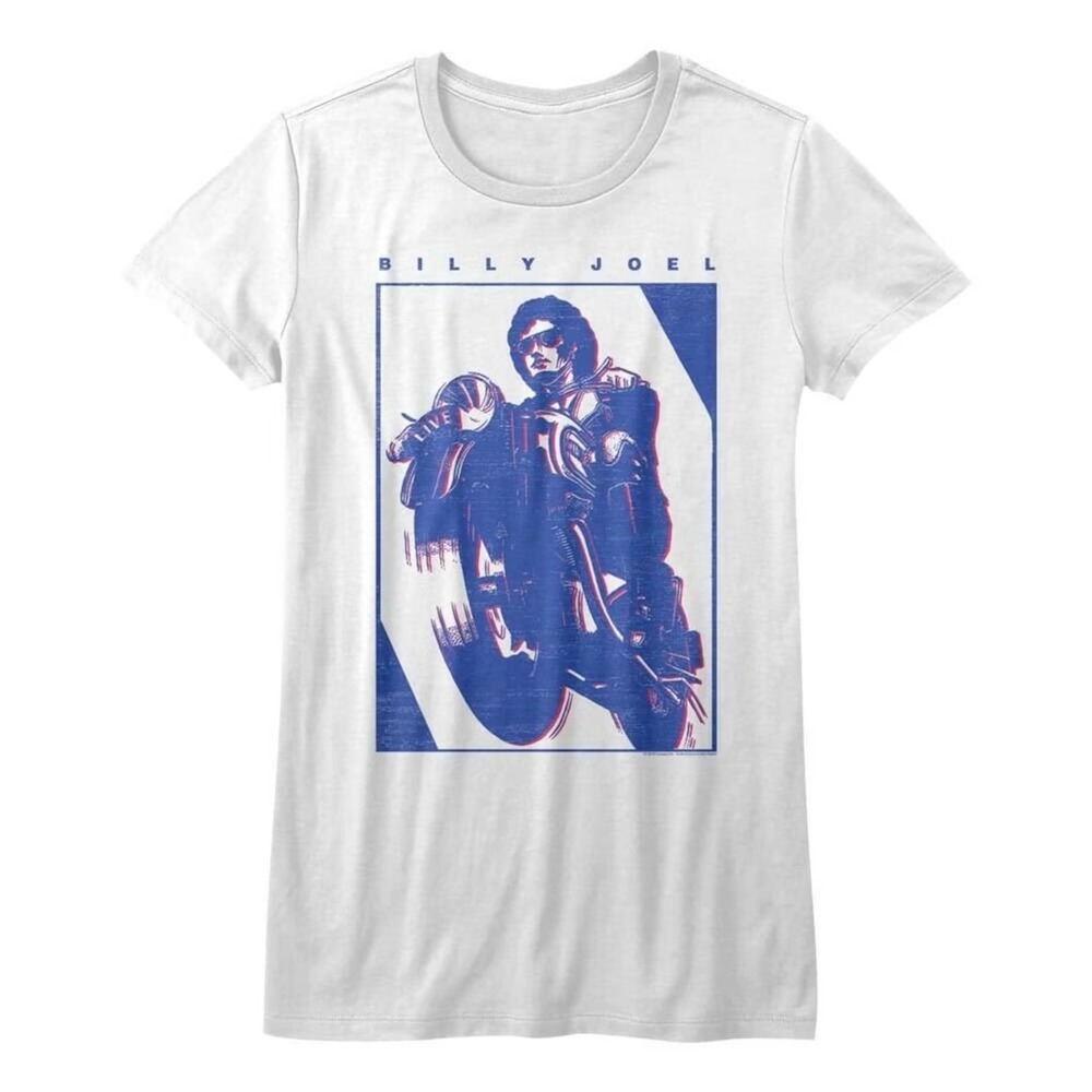 Billy Joel Womens T-shirt - Motorcycle Art Print - Graphic